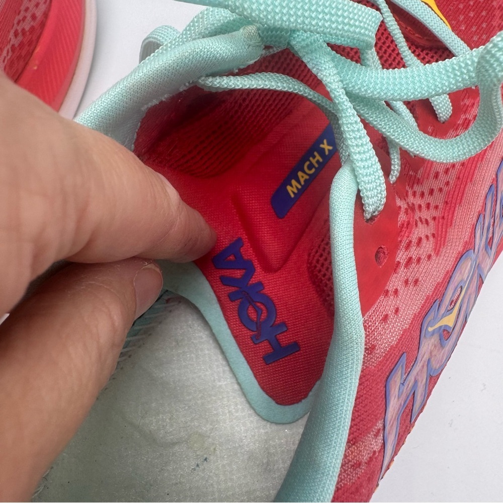 Hoka Mach X Cerise Cloudless Sneaker Women’s Size 8.5 Athletic Running Shoe - Picture 9 of 10